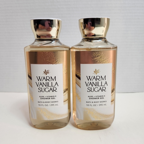 🆕️ WARM VANILLA SUGAR Shower Gel  (2) 10oz Bottles BBW NEW - Picture 1 of 3